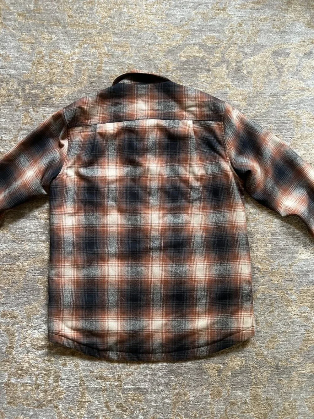 Pendleton Brown Plaid Quilted Flannel Shacket Jacket L